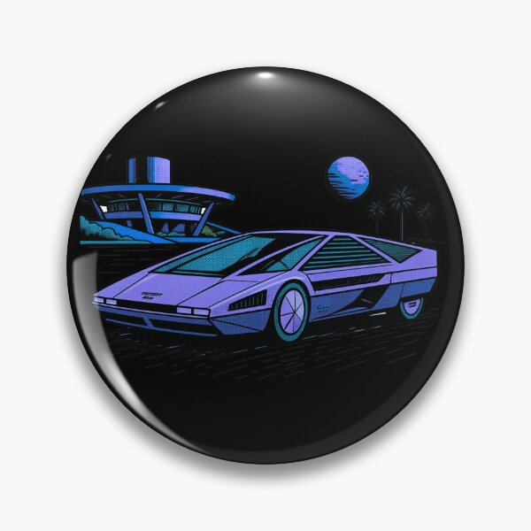 Item preview, 80s Retro Futuristic Concept Car Neon Synthwave Design designed and sold by TEEJAMBOREE.