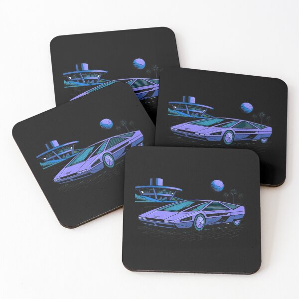 Item preview, 80s Retro Futuristic Concept Car Neon Synthwave Design designed and sold by TEEJAMBOREE.