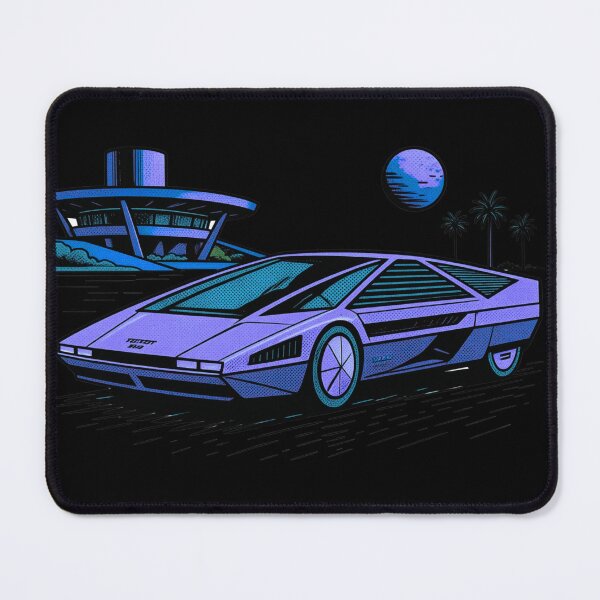 Item preview, 80s Retro Futuristic Concept Car Neon Synthwave Design designed and sold by TEEJAMBOREE.