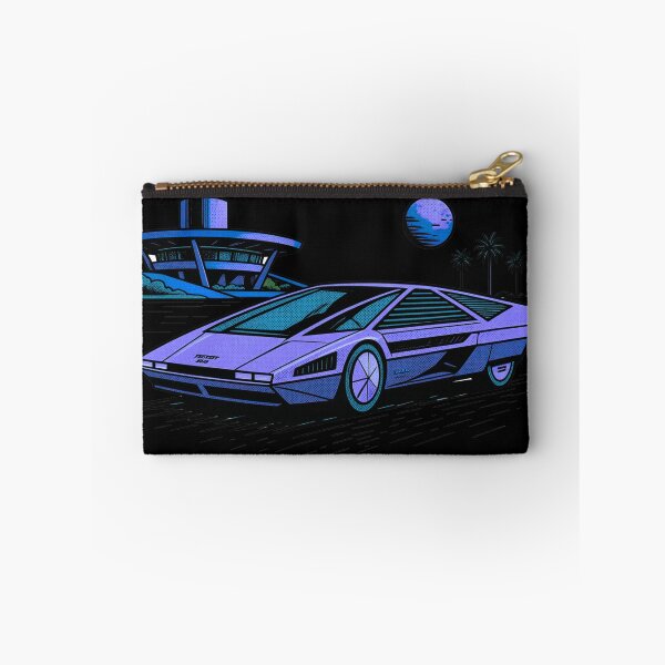 Item preview, 80s Retro Futuristic Concept Car Neon Synthwave Design designed and sold by TEEJAMBOREE.