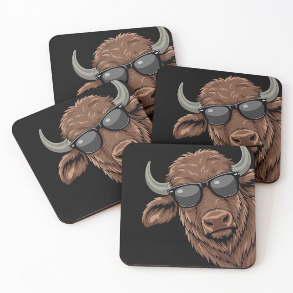 Item preview, Cool Buffalo With Sunglasses Yellowstone Wildlife Bison designed and sold by DSWShirts.
