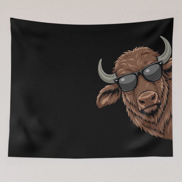 Item preview, Cool Buffalo With Sunglasses Yellowstone Wildlife Bison designed and sold by DSWShirts.