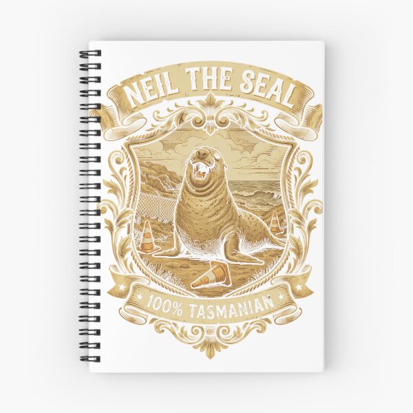 Item preview, Neil the Seal Laughing Elephant Seal Vintage Shield designed and sold by raketn.