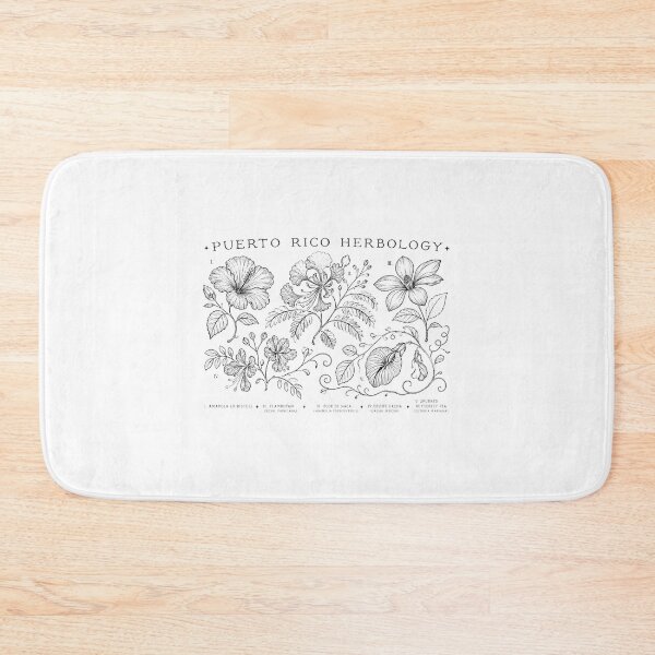 Item preview, Puerto Rico Herbology Vintage Botanical Flowers Illustration designed and sold by creatingmouseshop.