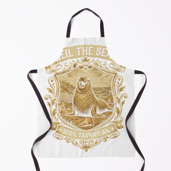 Item preview, Neil the Seal Laughing Elephant Seal Vintage Shield designed and sold by raketn.