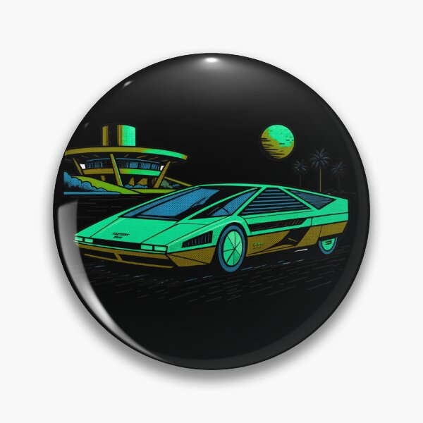 Item preview, 80s Retro Futuristic Concept Car Neon Synthwave Design designed and sold by TEEJAMBOREE.