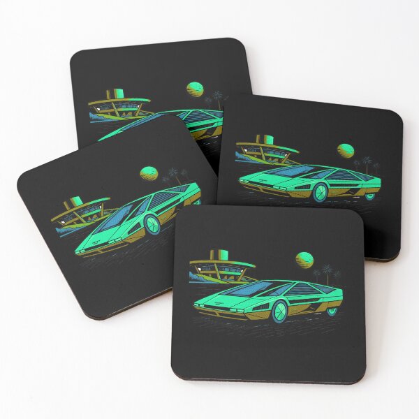 Item preview, 80s Retro Futuristic Concept Car Neon Synthwave Design designed and sold by TEEJAMBOREE.