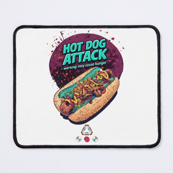 Item preview, HOT DOG ATTACK – Electric Teal Edition designed and sold by m-yoga-store.