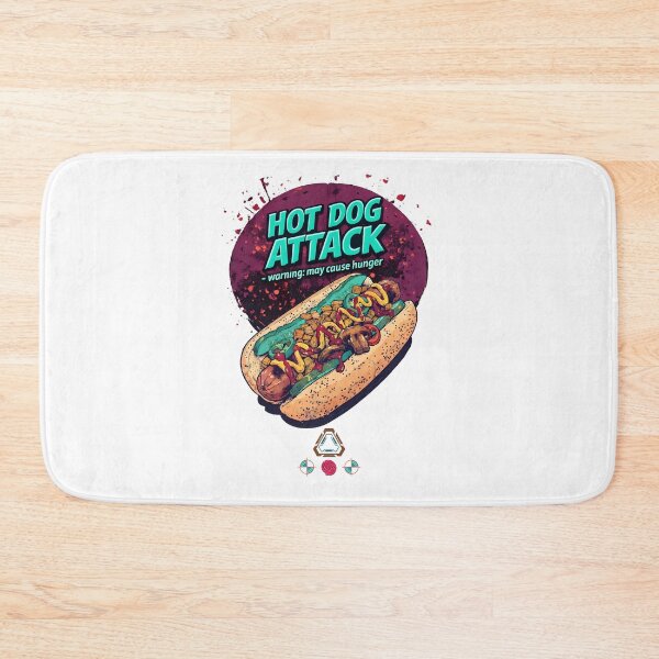 Item preview, HOT DOG ATTACK – Electric Teal Edition designed and sold by m-yoga-store.