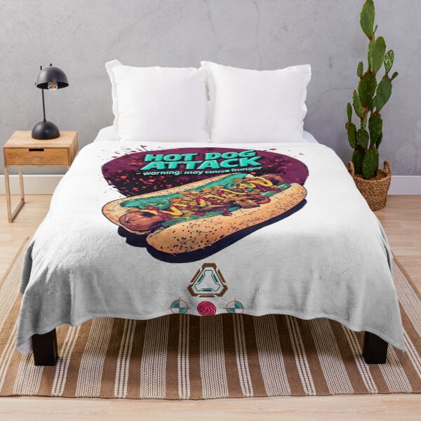 Item preview, HOT DOG ATTACK – Electric Teal Edition designed and sold by m-yoga-store.