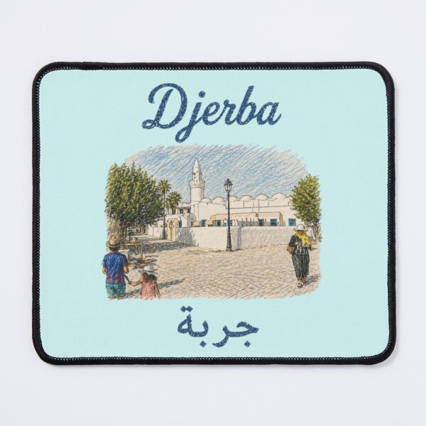 Item preview, Turkish Mosque, Djerba, Tunisia, white mosque, street scene designed and sold by JOANNASKAH.