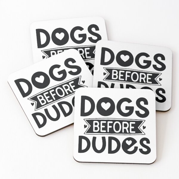 Item preview, Dogs Before Dudes - Funny Retro Puppy Gift Dog Quotes Cool Mother Matching Family Owner Girl Mom Female Apparel Art designed and sold by FuzionRaptor.
