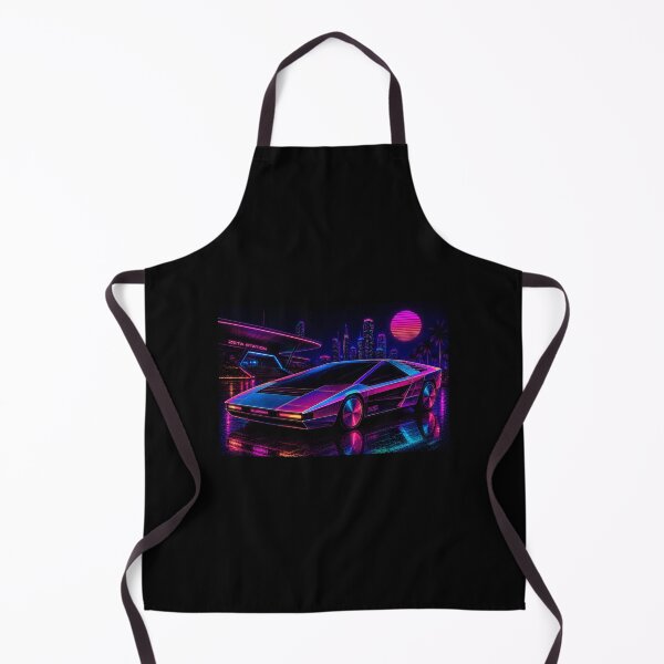 Item preview, 80s Retro Futuristic Concept Car Neon Synthwave Design designed and sold by TEEJAMBOREE.