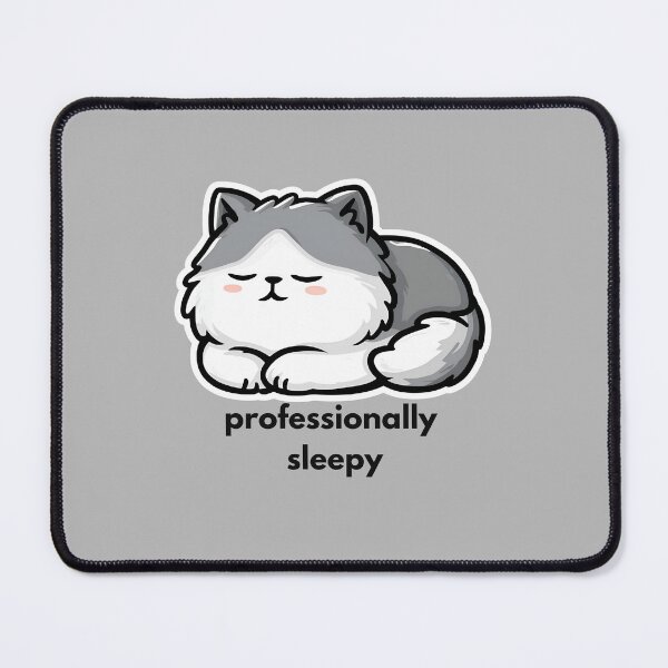 Item preview, Professionally Sleepy - Cute Funny Cat designed and sold by StoryVibes.