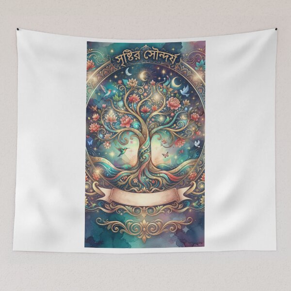 Item preview, Whimsical Tree of Life Botanical Illustration designed and sold by mdsakibhossain.