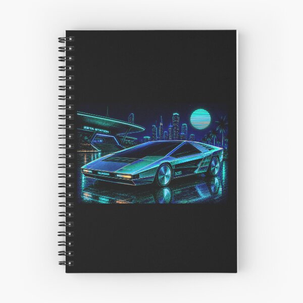 Item preview, 80s Retro Futuristic Concept Car Neon Synthwave Design designed and sold by TEEJAMBOREE.