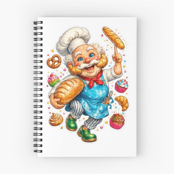 Item preview, Funny Baker Cartoon designed and sold by AlexLineArt.