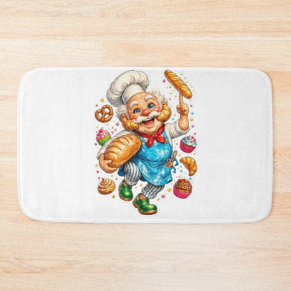 Item preview, Funny Baker Cartoon designed and sold by AlexLineArt.