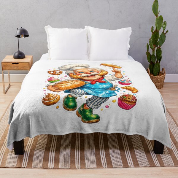 Item preview, Funny Baker Cartoon designed and sold by AlexLineArt.