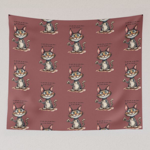Aperçu de l'œuvre Chat chic humouristique créée et vendue par Art70shop.
