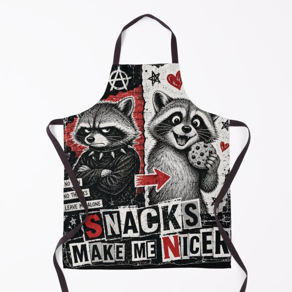 Item preview, Snacks Make Me Nicer Funny Grunge Raccoon Punk Style Gift designed and sold by Nightarel.