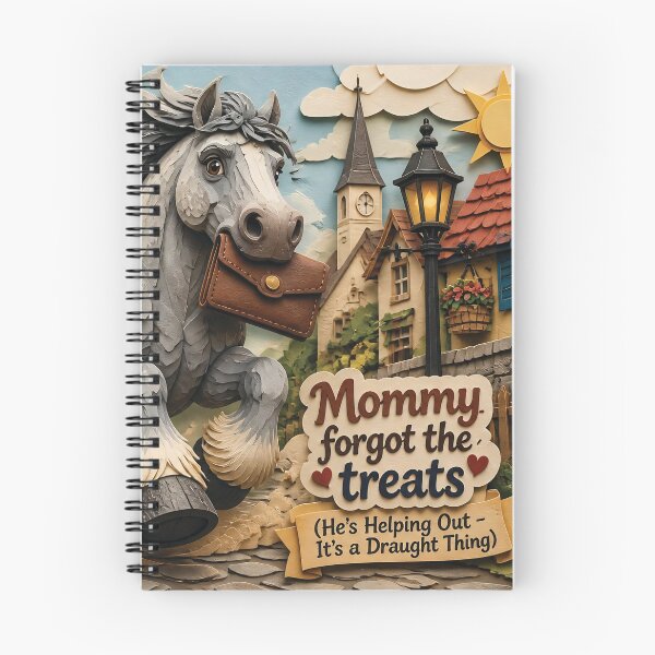 Item preview, Playful Horse Goes Shopping Through Quaint Village With Satchel, Helping Mommy Find Forgotten Treats designed and sold by LisaMise.