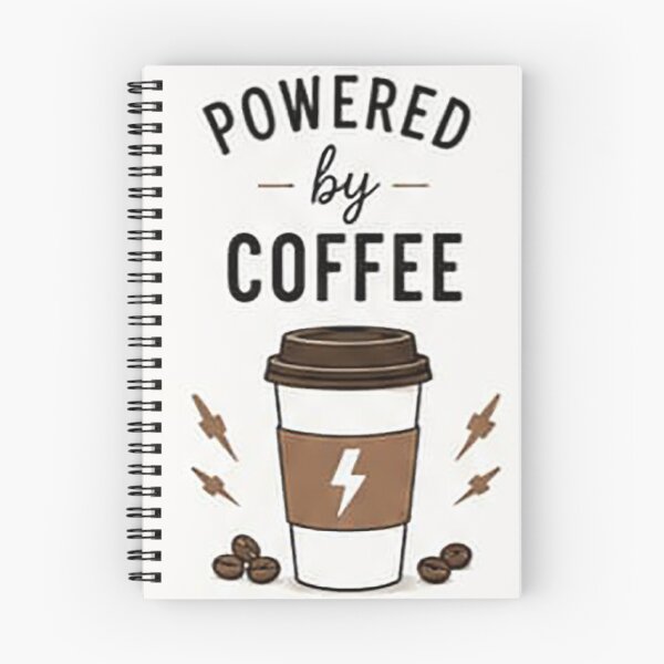Item preview, Powered by Coffee | Funny Coffee Lover Quote | Modern Coffee Cup Typography Design designed and sold by Sara-Ai.