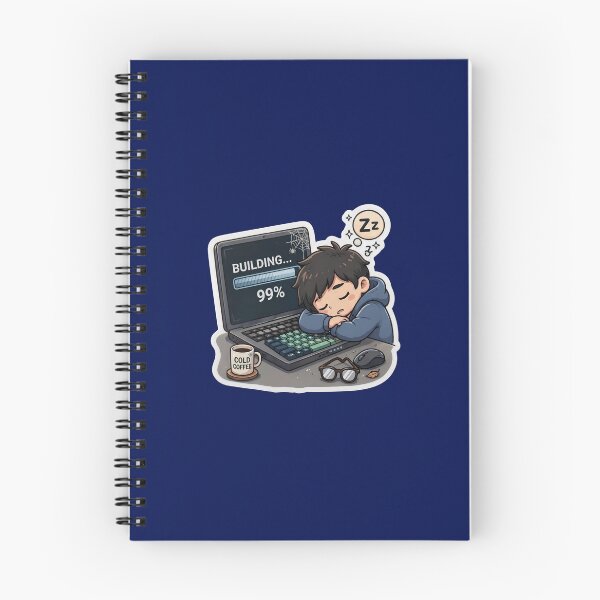 Item preview, Building... 99% - Sleeping Programmer Sticker designed and sold by mancikart.