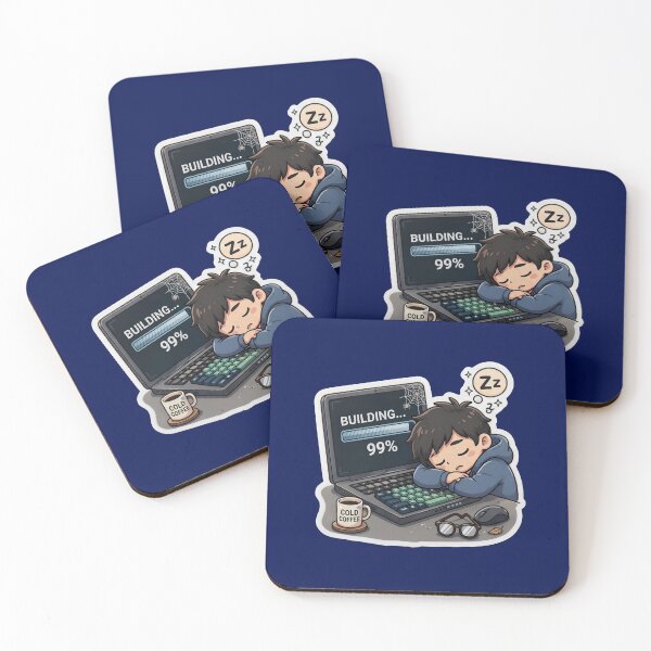 Item preview, Building... 99% - Sleeping Programmer Sticker designed and sold by mancikart.