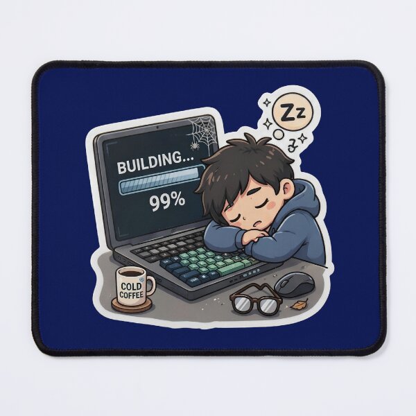 Item preview, Building... 99% - Sleeping Programmer Sticker designed and sold by mancikart.