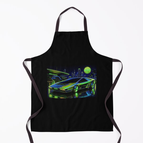 Item preview, 80s Retro Futuristic Concept Car Neon Synthwave Design designed and sold by TEEJAMBOREE.