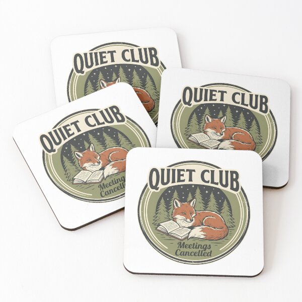 Item preview, Quiet Club Meetings Cancelled | Introvert Fox Reading Vintage T-Shirt | Cozy Book Lover Gift designed and sold by softmind studio.