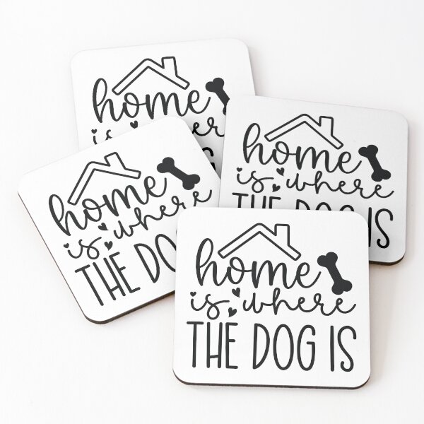 Item preview, Home Is Where The Dog Is - Cute Retro Puppy Gift Dog Quotes Cool Mother Matching Family Owner Girl Mom Apparel Art designed and sold by FuzionRaptor.