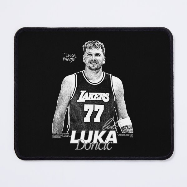 Item preview, Luka Doncic, Basketball, Sports, NBA, Black and White designed and sold by BigBossHideout.
