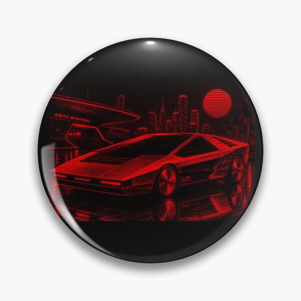 Item preview, 80s Retro Futuristic Concept Car Neon Synthwave Design designed and sold by TEEJAMBOREE.