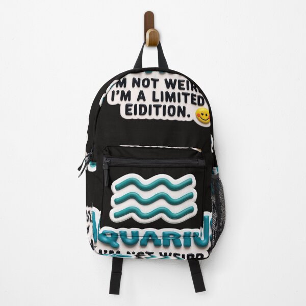 Item preview, aquarius I'm not weird colorful typographic funny zodiac design designed and sold by SmashingDeals.