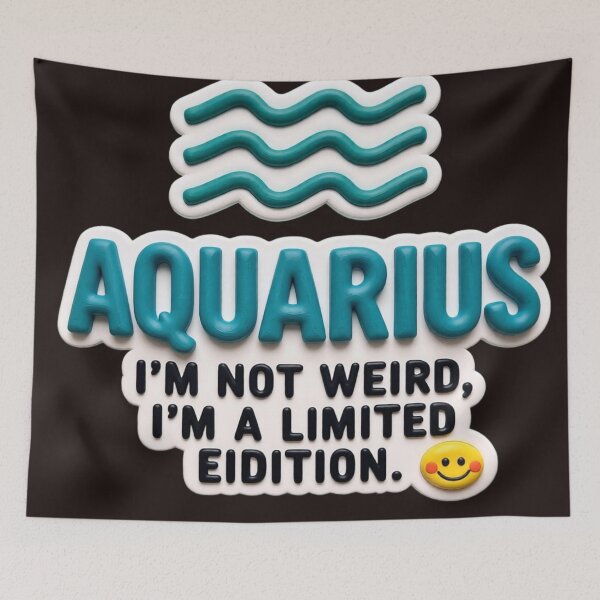 Item preview, aquarius I'm not weird colorful typographic funny zodiac design designed and sold by SmashingDeals.