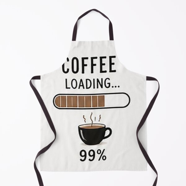Item preview, Coffee Loading 99% | Funny Morning Coffee Quote | Coffee Lover Minimalist Design designed and sold by Sara-Ai.