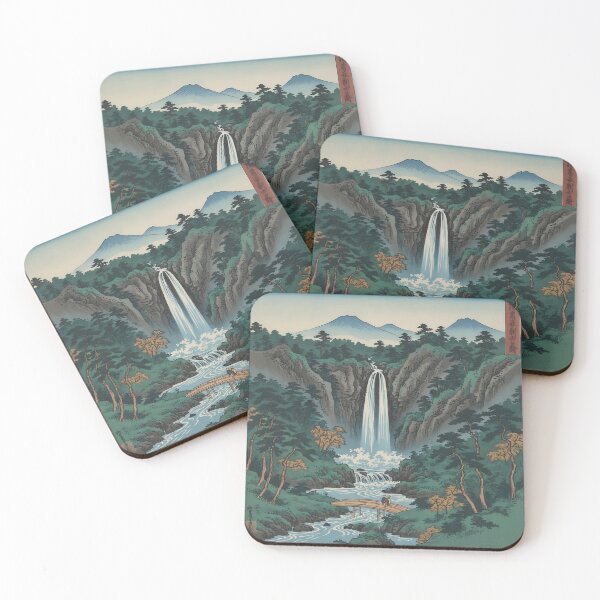 Item preview, Mountain Waterfall Japanese Ukiyo-e Art designed and sold by Glitchart66.