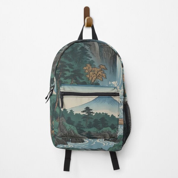 Item preview, Mountain Waterfall Japanese Ukiyo-e Art designed and sold by Glitchart66.