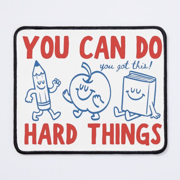 Item preview, You Can Do Hard Things Cute Retro Doodles 'You Got This' Motivational Teacher designed and sold by Thread&Fable.