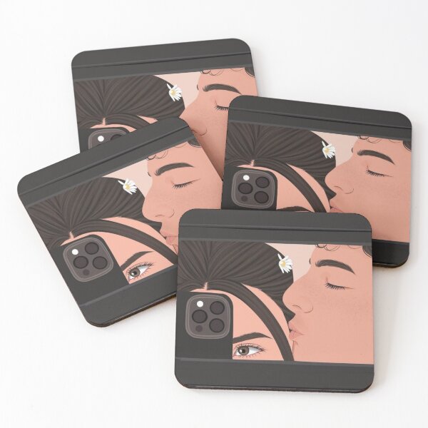 Item preview, Cute Mirror Selfie Couple Kiss Aesthetic designed and sold by     Pink Chaos Club.