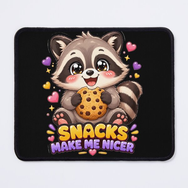 Item preview, Snacks Make Me Nicer Cute Kawaii Raccoon Cookie Gift designed and sold by Nightarel.