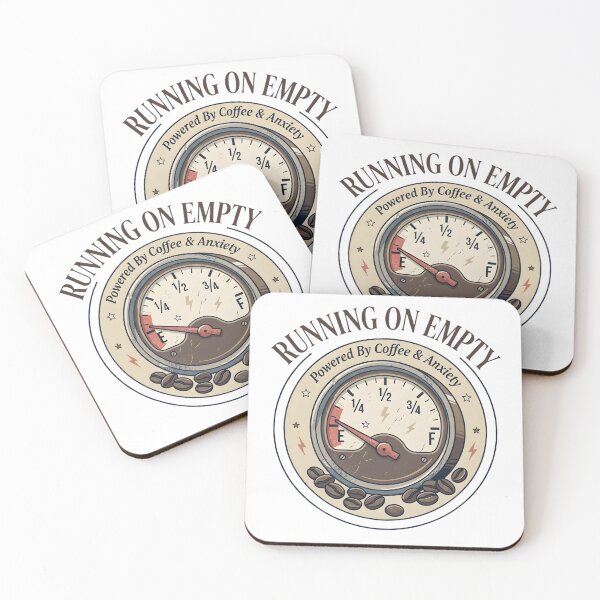 Item preview, Running On Empty Funny Coffee Lover Shirt | Fueled By Coffee and Anxiety Vintage Design designed and sold by softmind studio.