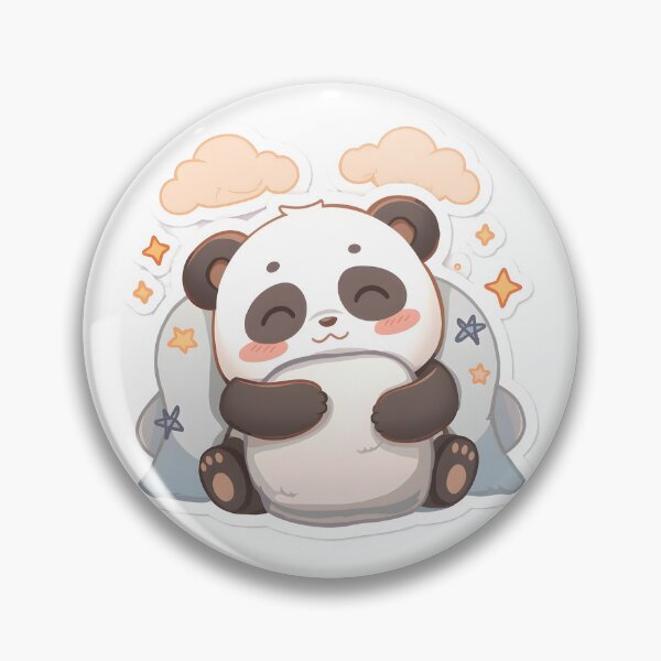 Item preview, Cute Sleeping Panda Sticker | Kawaii Cozy Panda Cartoon Aesthetic Design designed and sold by dreamz-world.