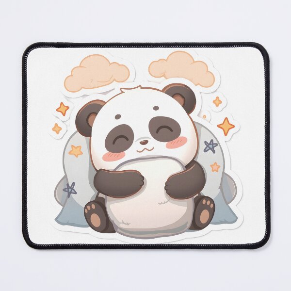 Item preview, Cute Sleeping Panda Sticker | Kawaii Cozy Panda Cartoon Aesthetic Design designed and sold by dreamz-world.