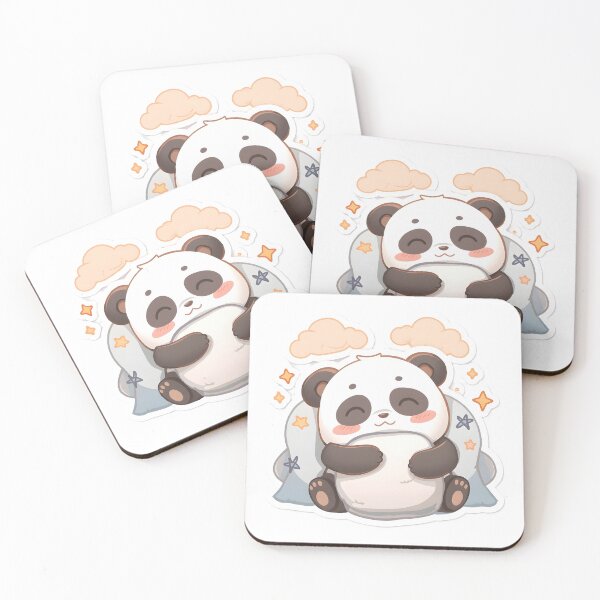 Item preview, Cute Sleeping Panda Sticker | Kawaii Cozy Panda Cartoon Aesthetic Design designed and sold by dreamz-world.