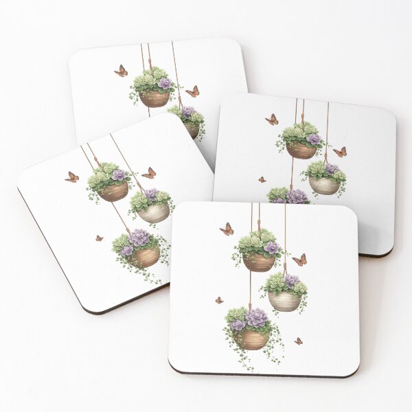 Item preview, Watercolor Hanging Succulent Planters designed and sold by Reshmakhan.
