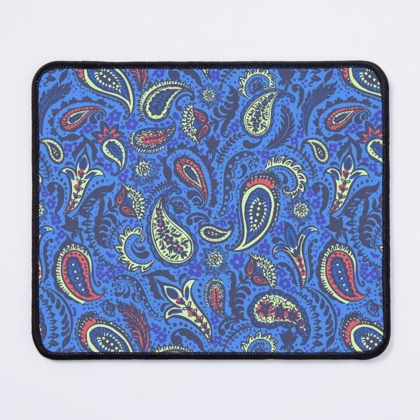 Item preview, Colorful paisley pattern in red and blue designed and sold by bokasin.