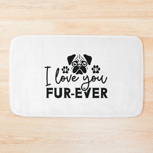 Item preview, I Love You Fur Ever - Cute Retro Puppy Pet Gift Dog Quotes Cool Mother Matching Family Owner Girl Mom Apparel Art designed and sold by FuzionRaptor.